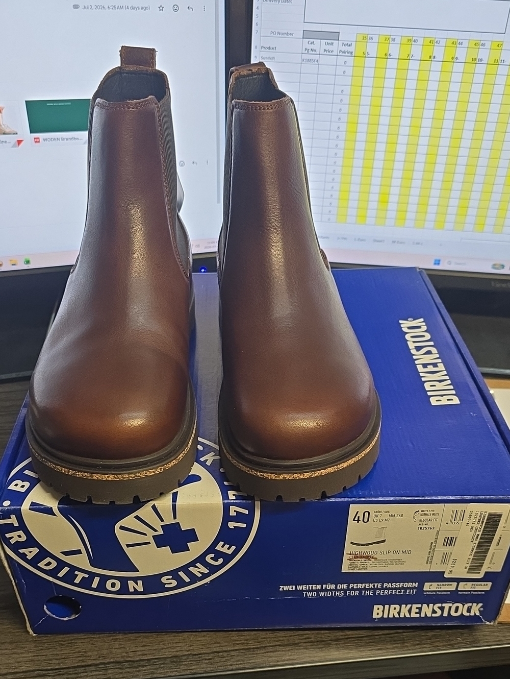 Birkenstock Unisex Brown Leather Chukka Boots